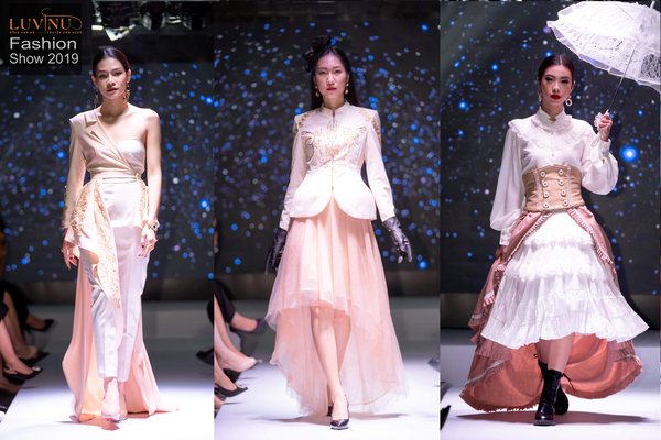 Đầm dạ hội học viên Luvinus trình diễn tại Luvinus Fashion Show
