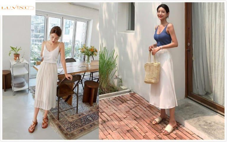 Chân váy xòe kết hợp với áo gì? 20+ Cách Phối Áo Với Chân Váy Xòe