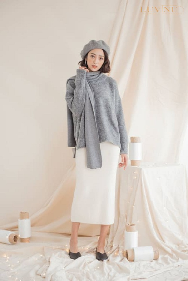 11 cách phối đồ cùng chân váy len cho mùa đông siêu xinh